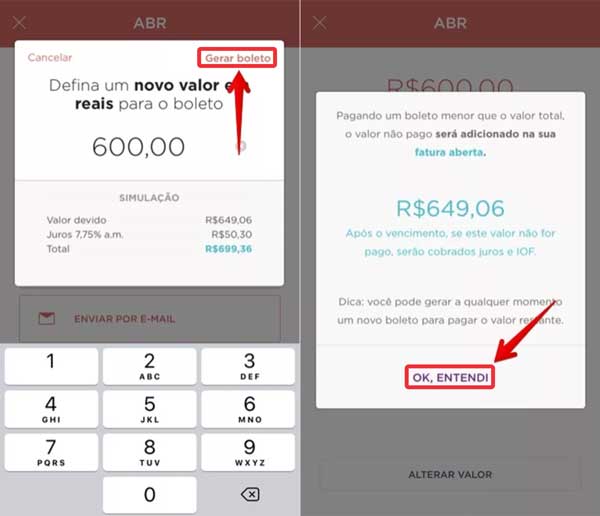 Dividir faturnubank — passo 2